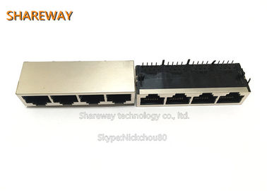 Low Profile 10P8C RJ45 Ethernet Magjack J1N-0013NL 1*4 Port Connector