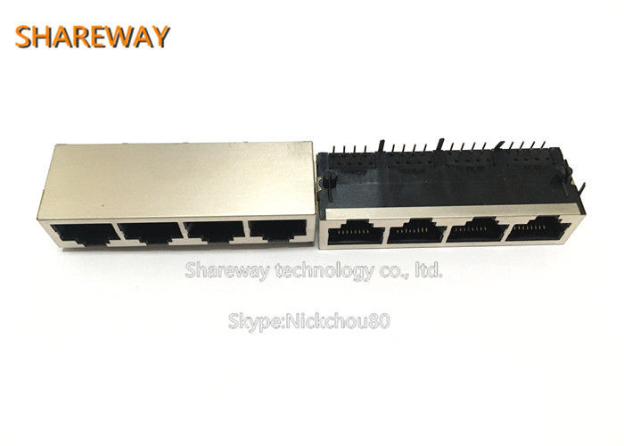 Low Profile Rj45 Modular Jack 10/100/1000Base-T Single Port L829-1J1t-43